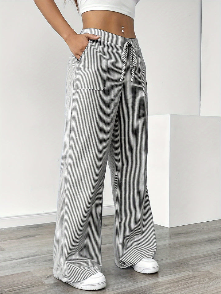 Anna | Gestreifte Hose mit Kordelzug für Frühling & Sommer