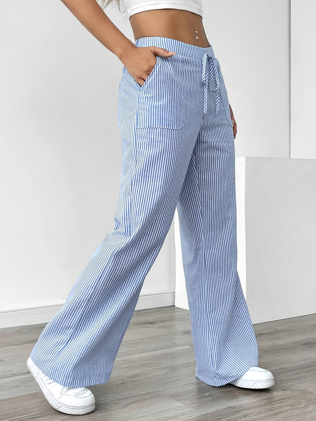 Anna | Gestreifte Hose mit Kordelzug für Frühling & Sommer
