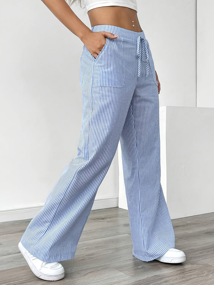 Anna | Gestreifte Hose mit Kordelzug für Frühling & Sommer