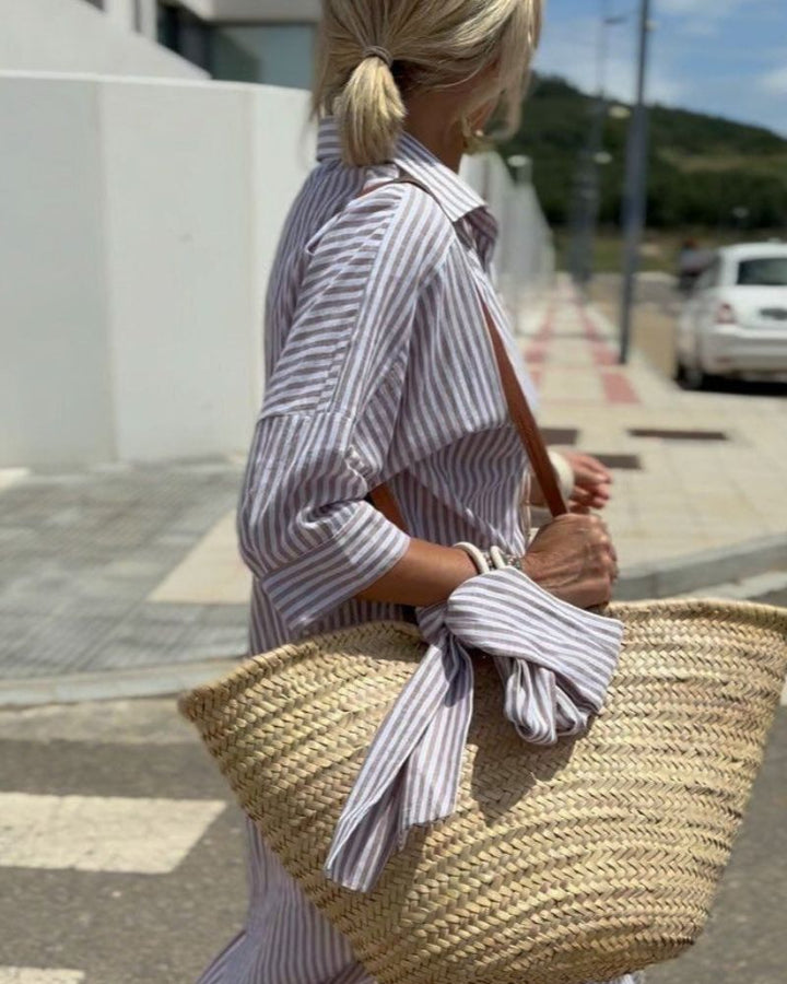 Colen | Elegantes gestreiftes Kleid