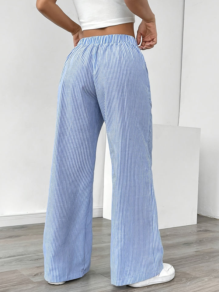 Anna | Gestreifte Hose mit Kordelzug für Frühling & Sommer