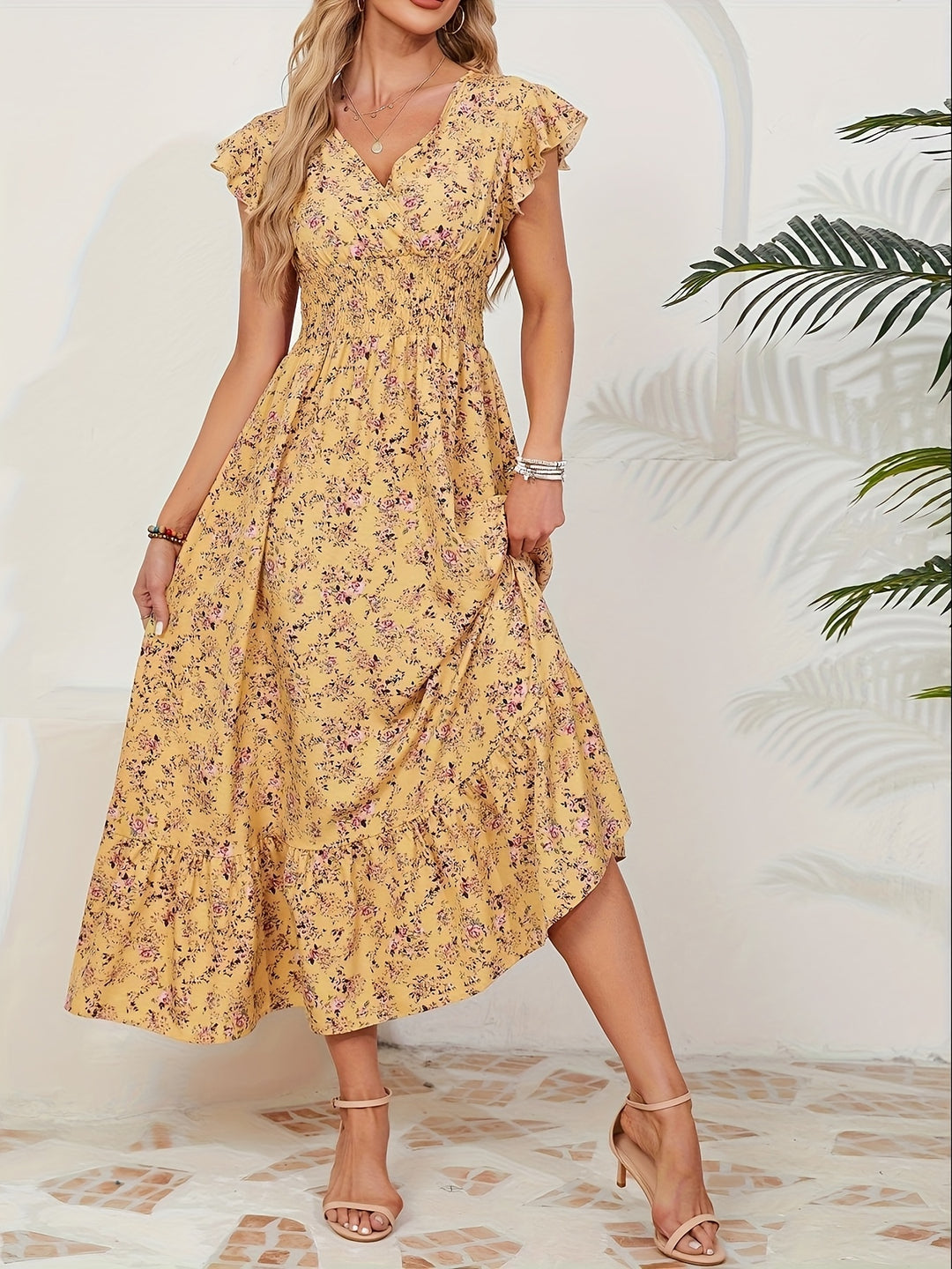Clarie | Stilvolles Blumenkleid
