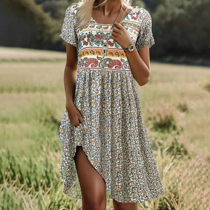 Vintage | Kleid Mit Ethnischem Druck