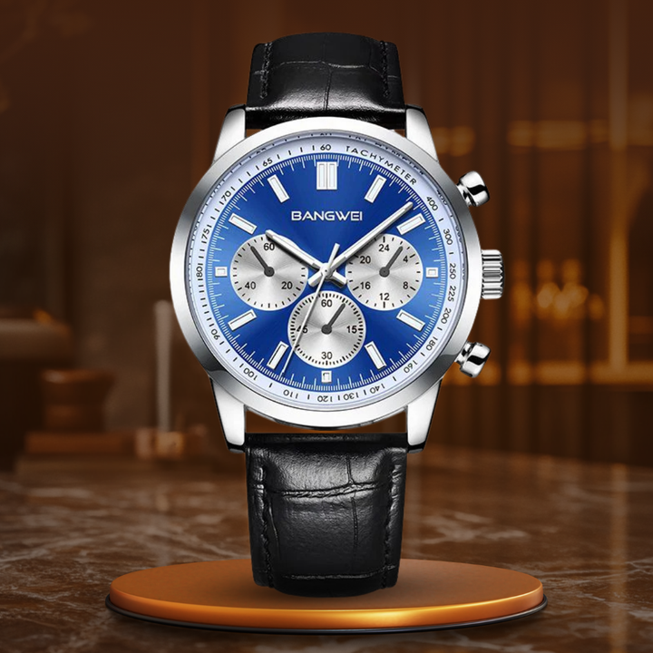 Lässige Sport Militär Business Leder Quarz Uhr