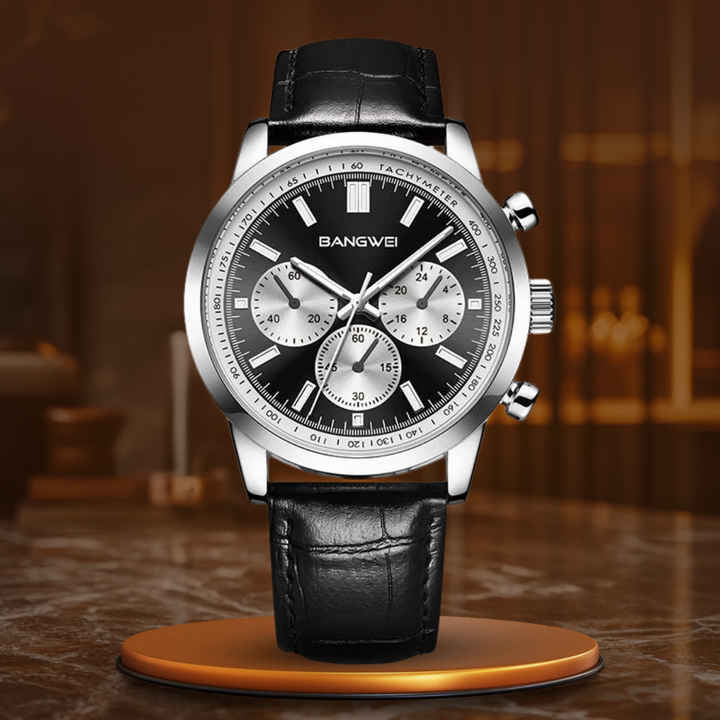 Lässige Sport Militär Business Leder Quarz Uhr