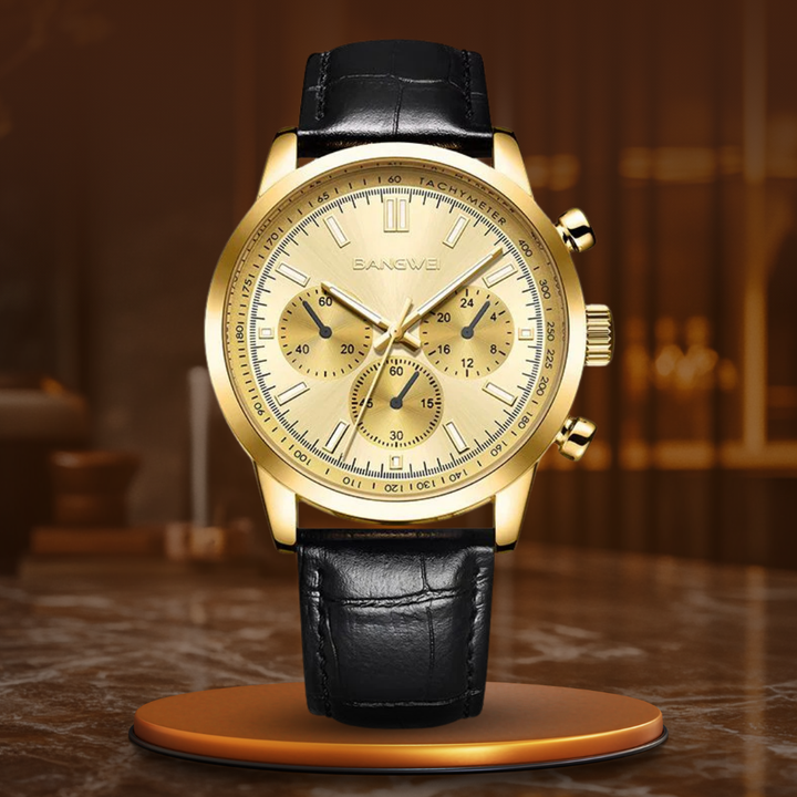 Lässige Sport Militär Business Leder Quarz Uhr