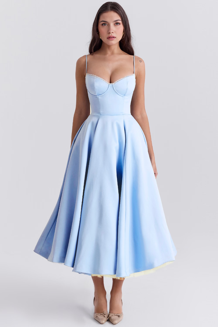 Midikleid Elisa – doppellagiges Design aus Polyester