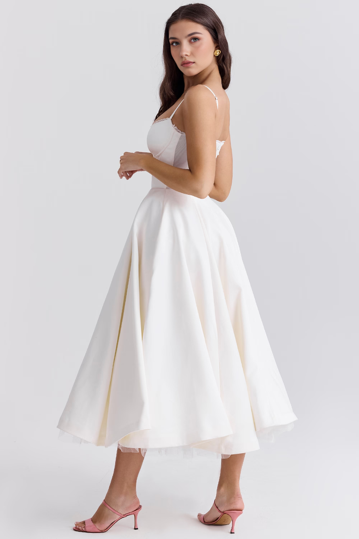 Midikleid Elisa – doppellagiges Design aus Polyester