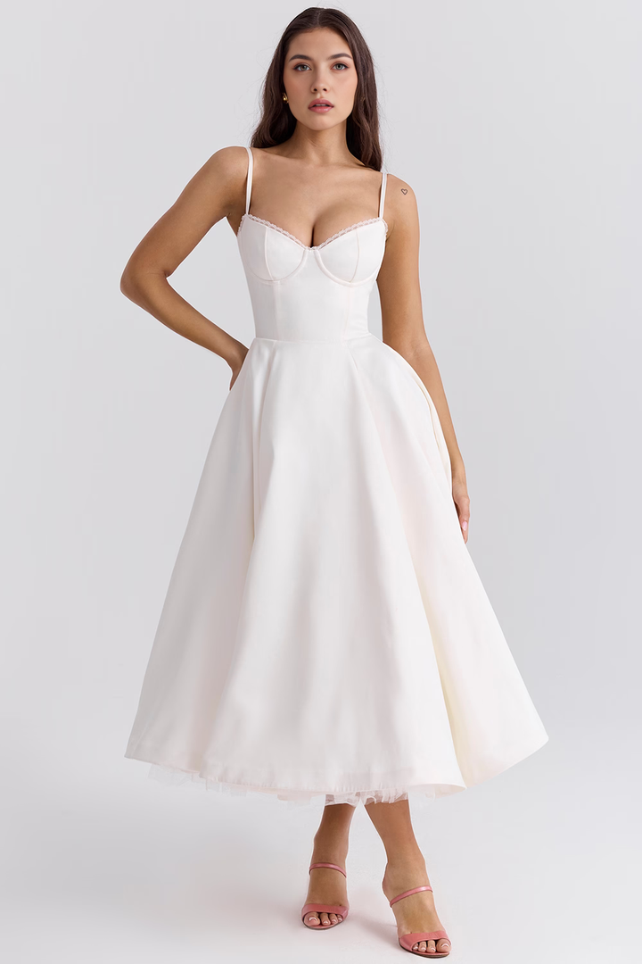 Midikleid Elisa – doppellagiges Design aus Polyester