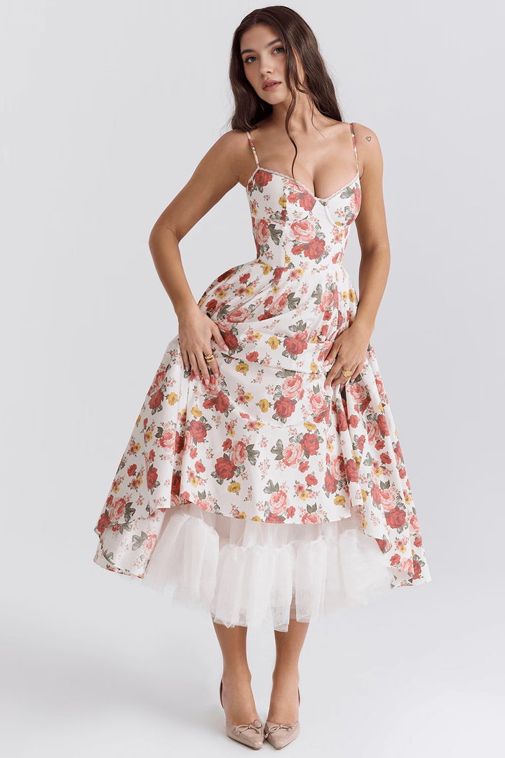 Midikleid Elisa – doppellagiges Design aus Polyester