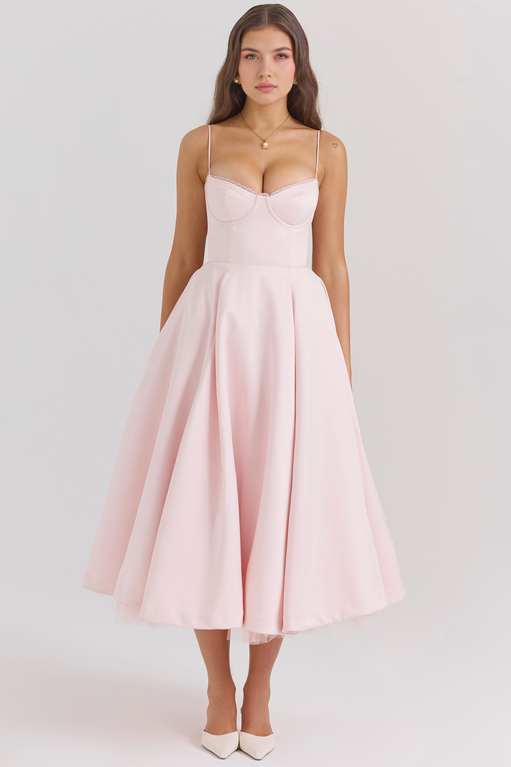 Midikleid Elisa – doppellagiges Design aus Polyester
