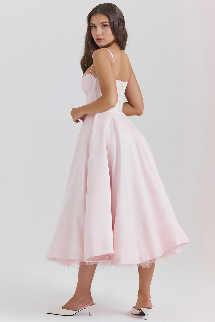 Midikleid Elisa – doppellagiges Design aus Polyester