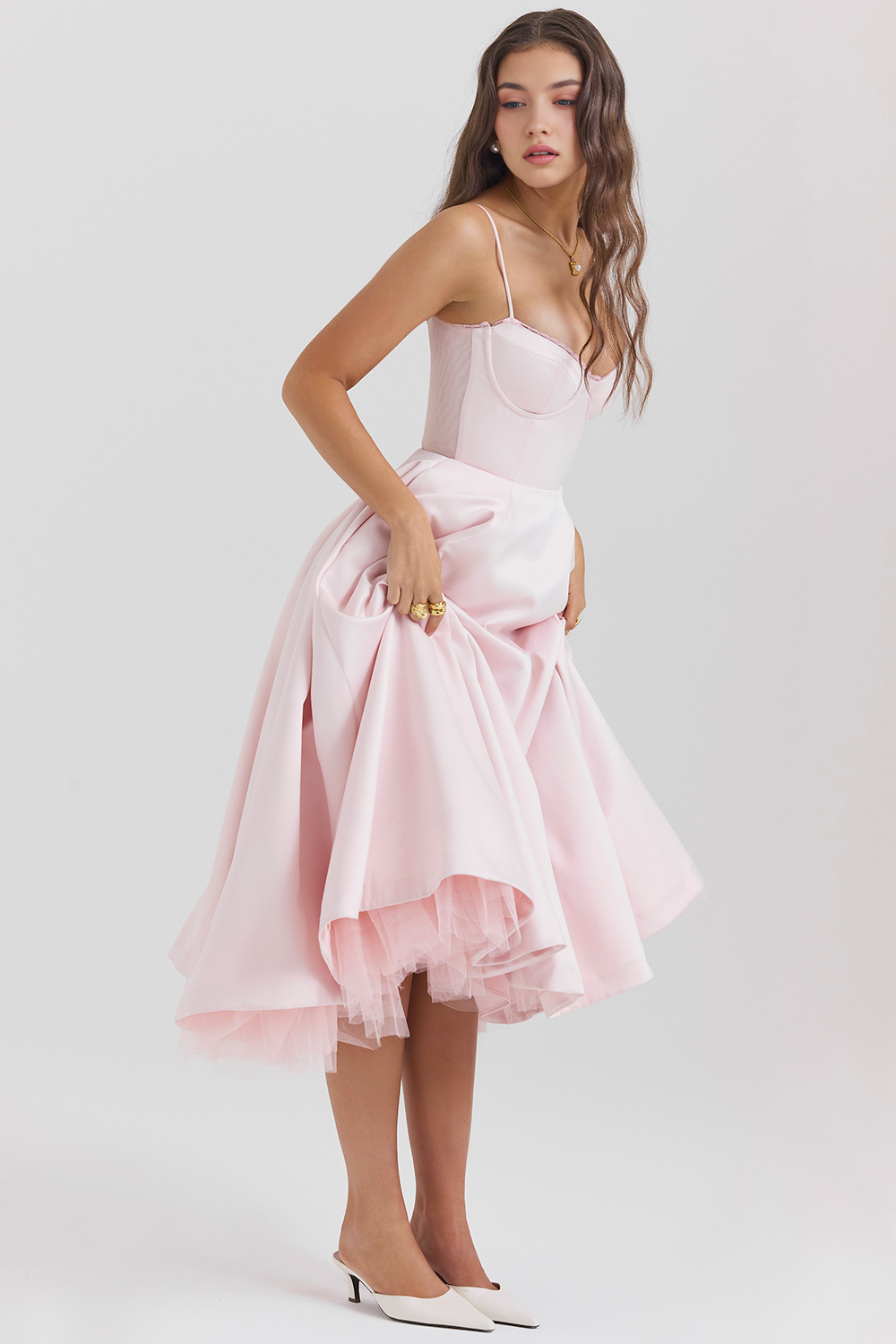 Midikleid Elisa – doppellagiges Design aus Polyester