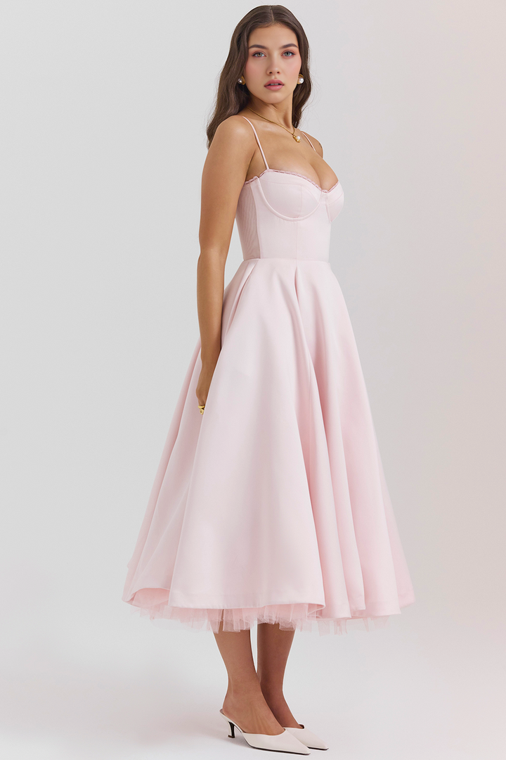Midikleid Elisa – doppellagiges Design aus Polyester