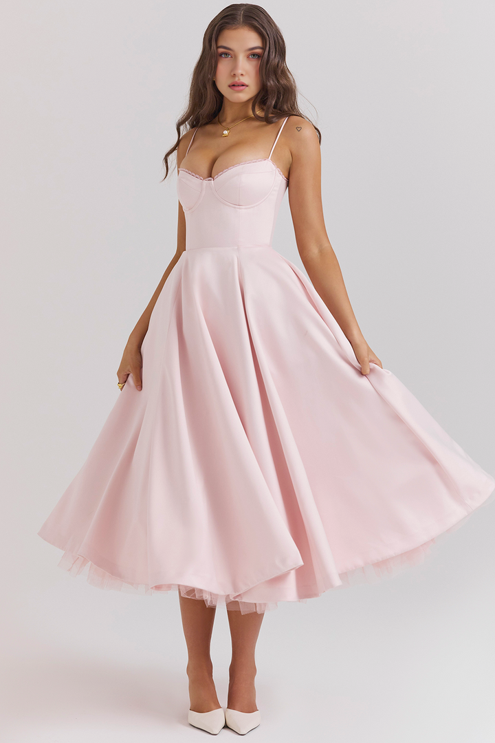 Midikleid Elisa – doppellagiges Design aus Polyester