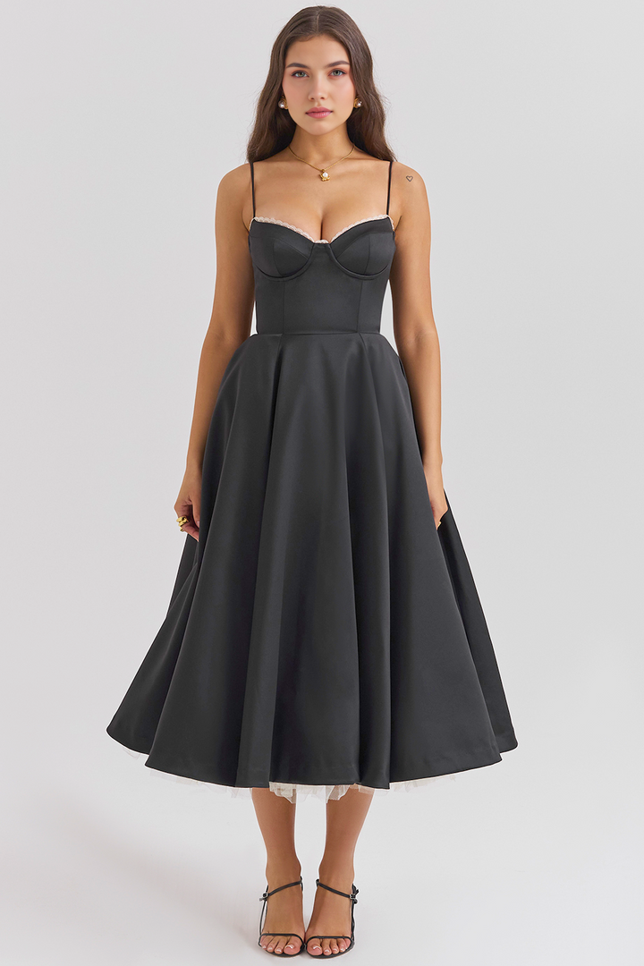 Midikleid Elisa – doppellagiges Design aus Polyester