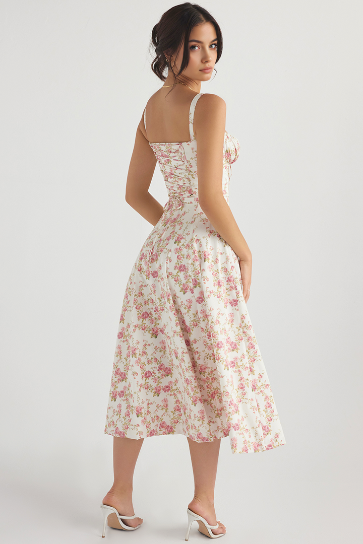 Midikleid Anna – neue Edition mit Bustier aus Polyester, florales Muster