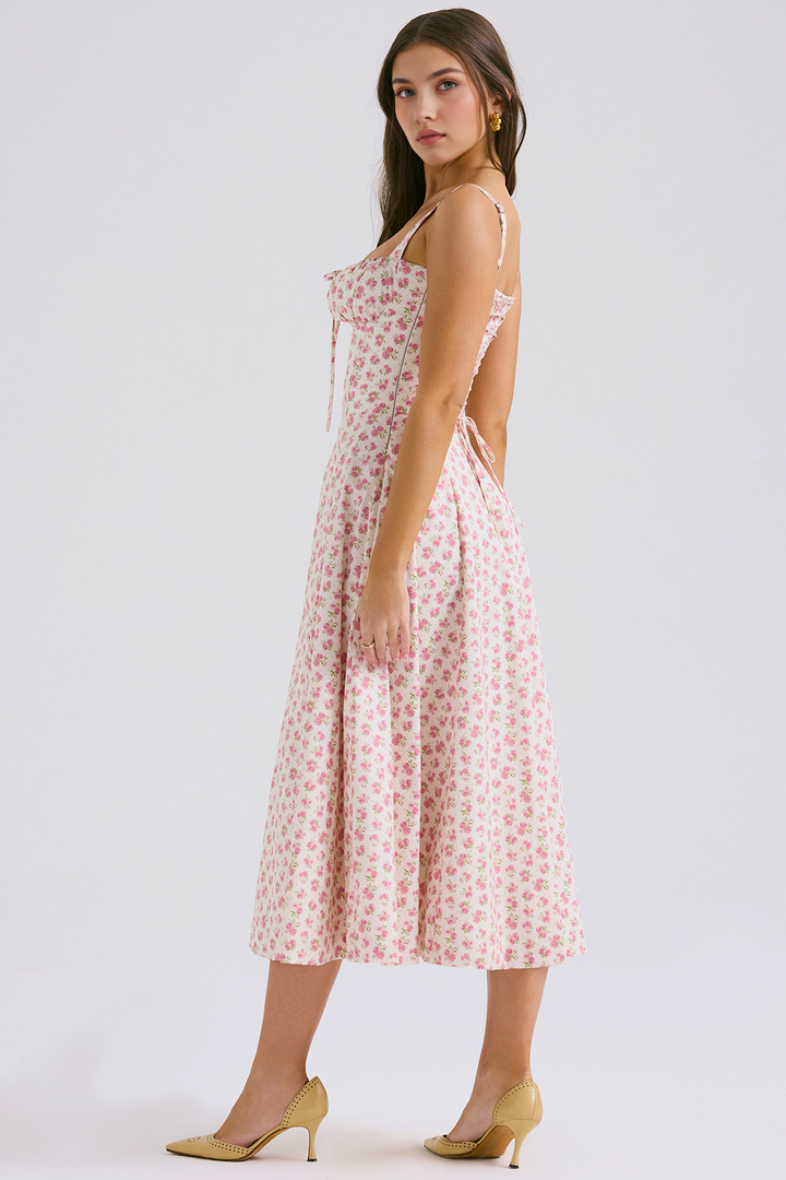 Midikleid Anna – neue Edition mit Bustier aus Polyester, florales Muster