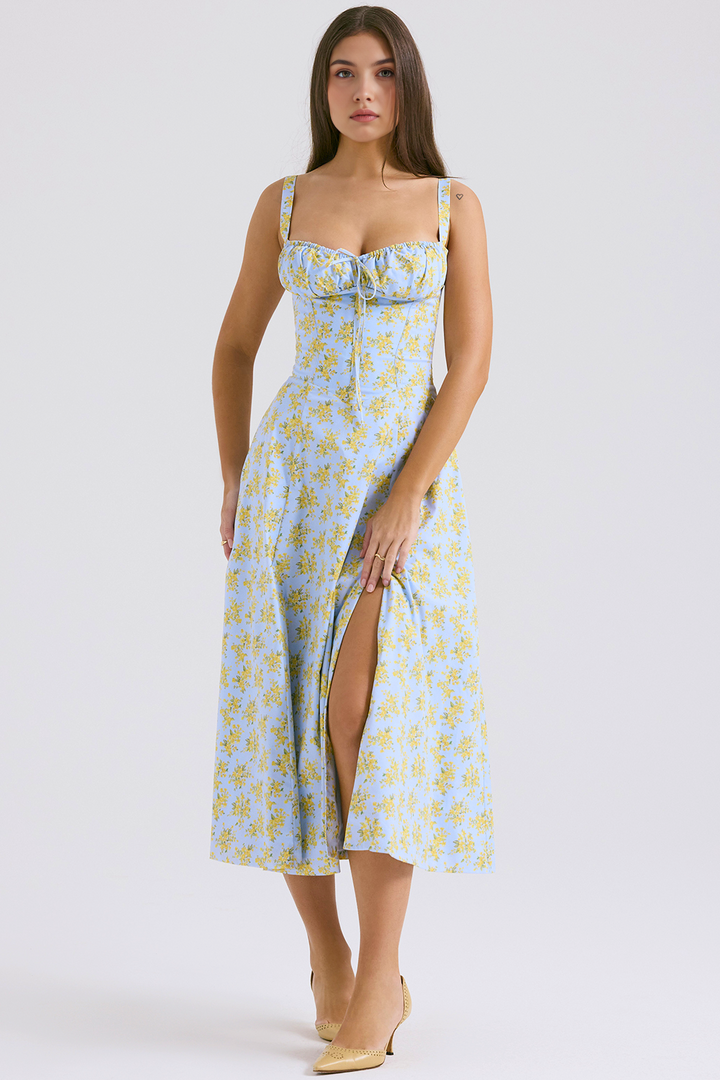 Midikleid Anna – neue Edition mit Bustier aus Polyester, florales Muster