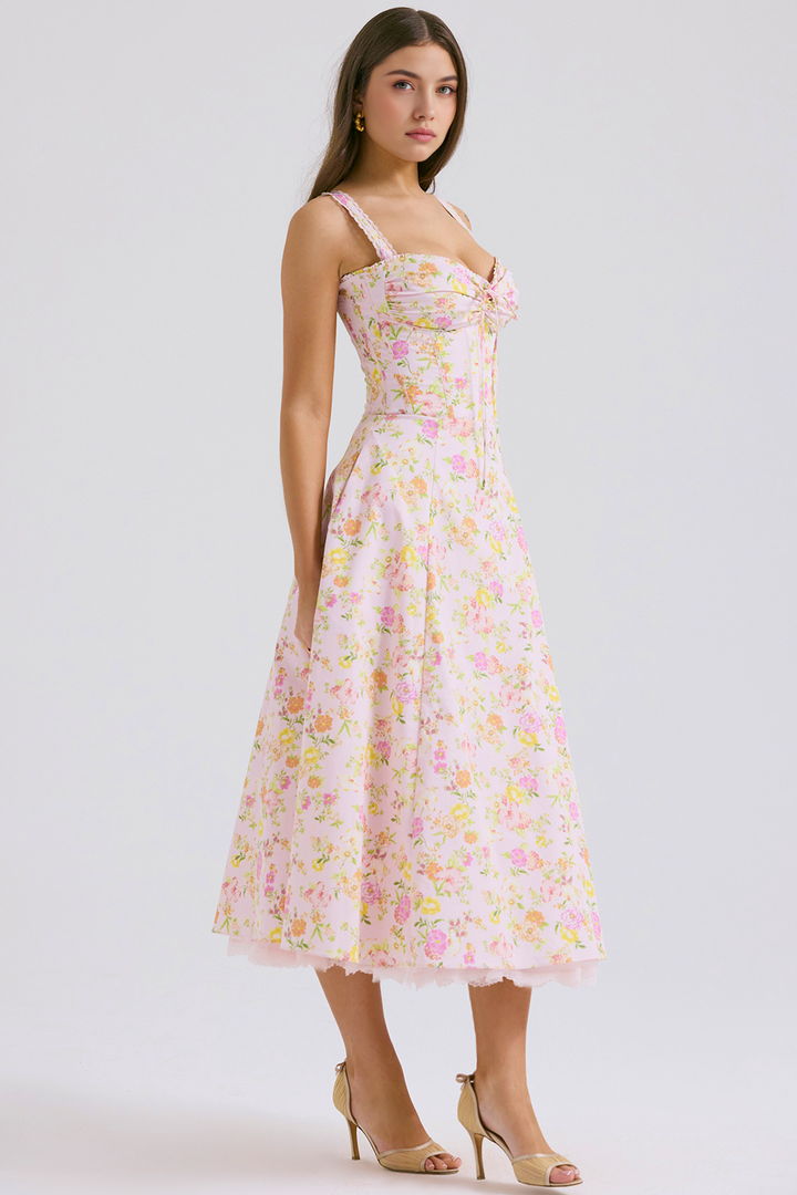 Midikleid Helena – mit Bustier und Spitze aus Polyester