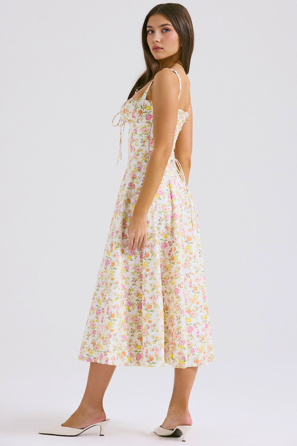 Midikleid Anna – neue Edition mit Bustier aus Polyester, florales Muster