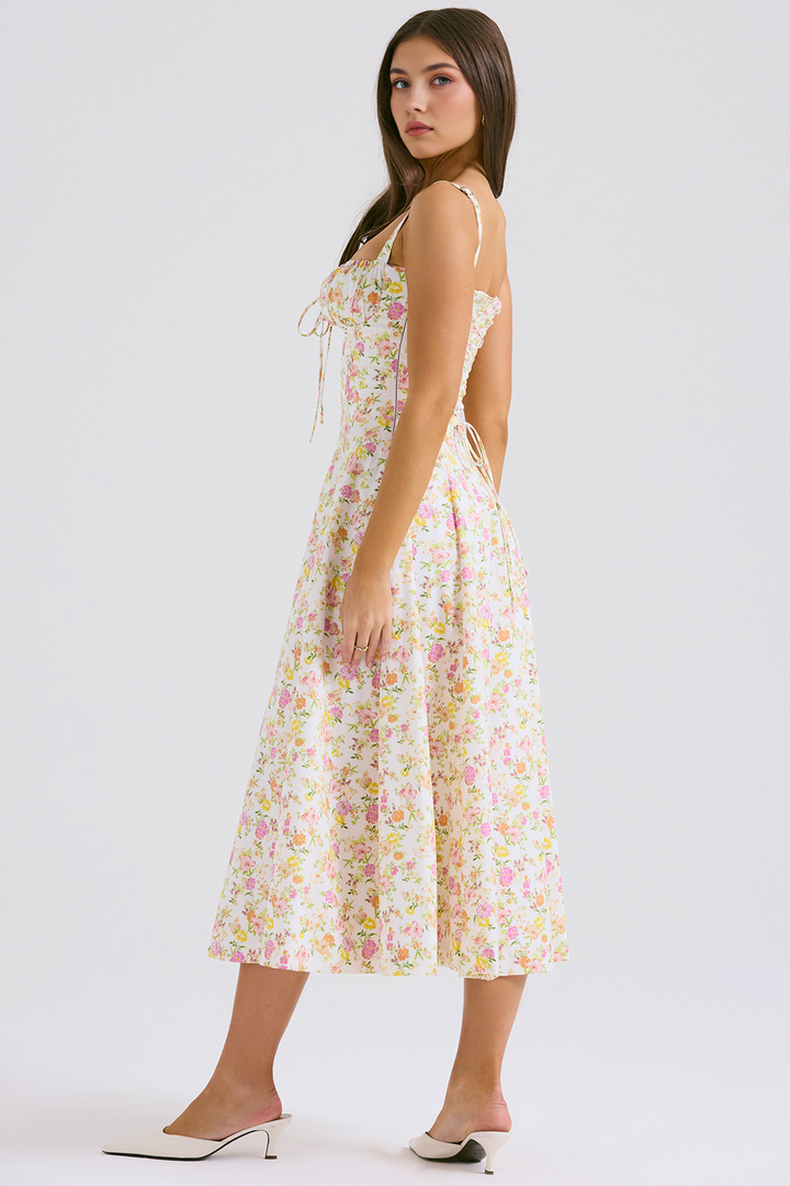 Midikleid Anna – neue Edition mit Bustier aus Polyester, florales Muster