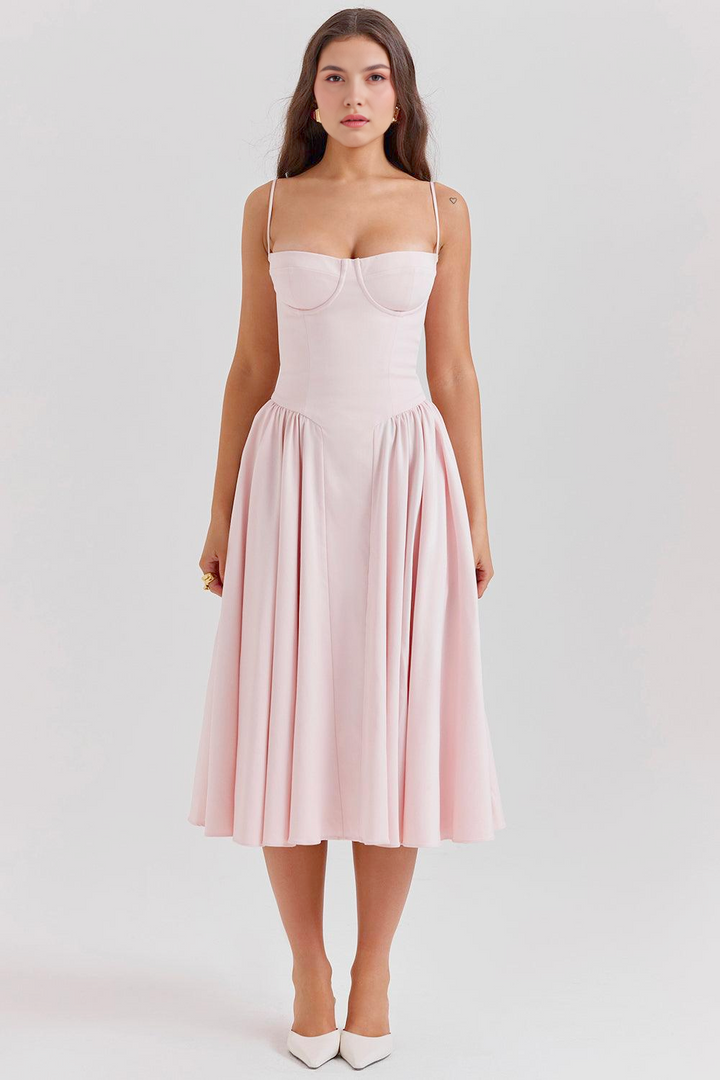 Midikleid Julia – mit Rüschen aus Polyester, romantischer Stil