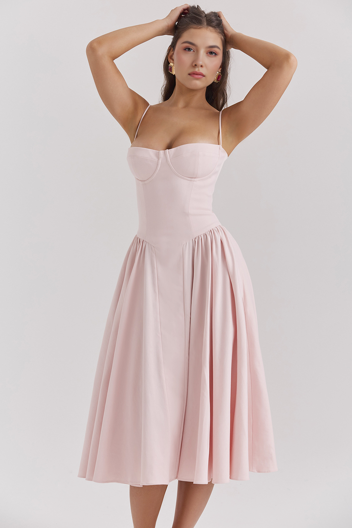 Midikleid Julia – mit Rüschen aus Polyester, romantischer Stil