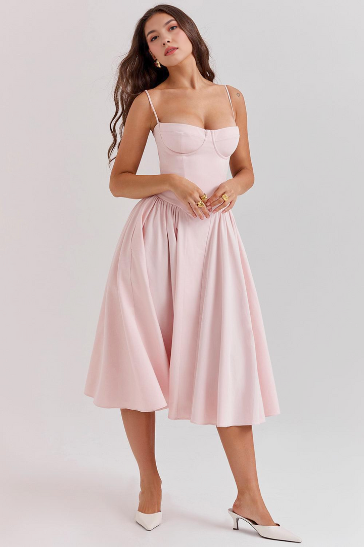 Midikleid Julia – mit Rüschen aus Polyester, romantischer Stil