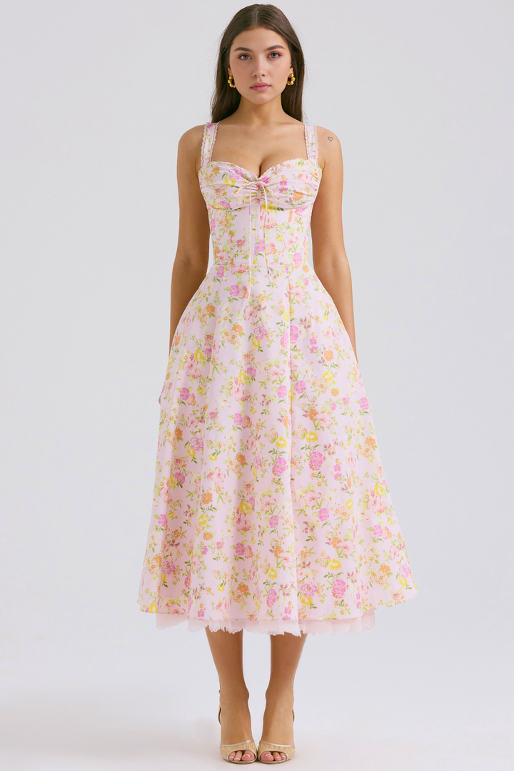 Midikleid Helena – mit Bustier und Spitze aus Polyester