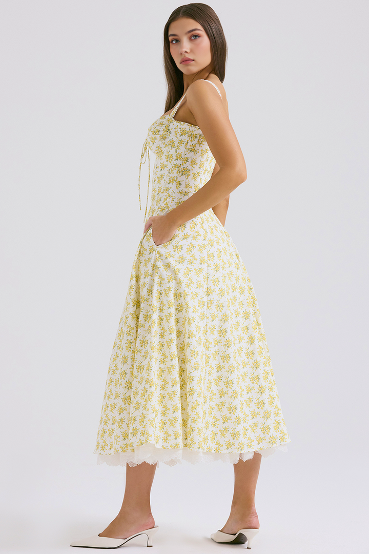 Midikleid Helena – mit Bustier und Spitze aus Polyester