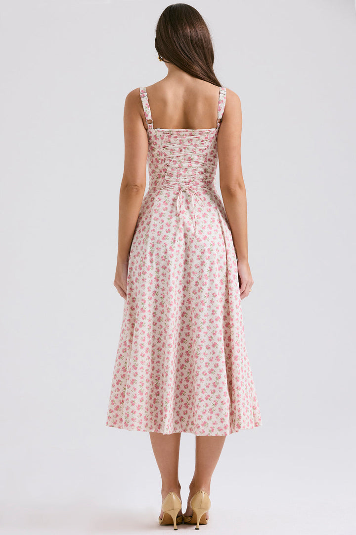 Midikleid Anna – neue Edition mit Bustier aus Polyester, florales Muster