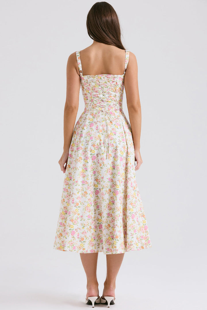 Midikleid Anna – neue Edition mit Bustier aus Polyester, florales Muster