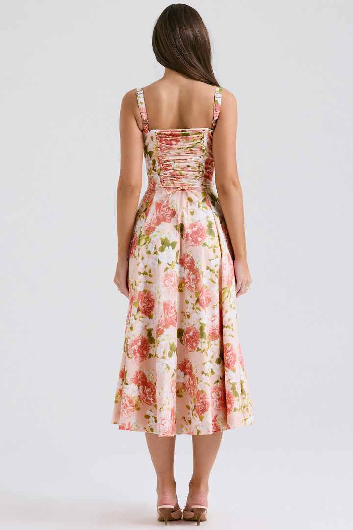Midikleid Anna – neue Edition mit Bustier aus Polyester, florales Muster