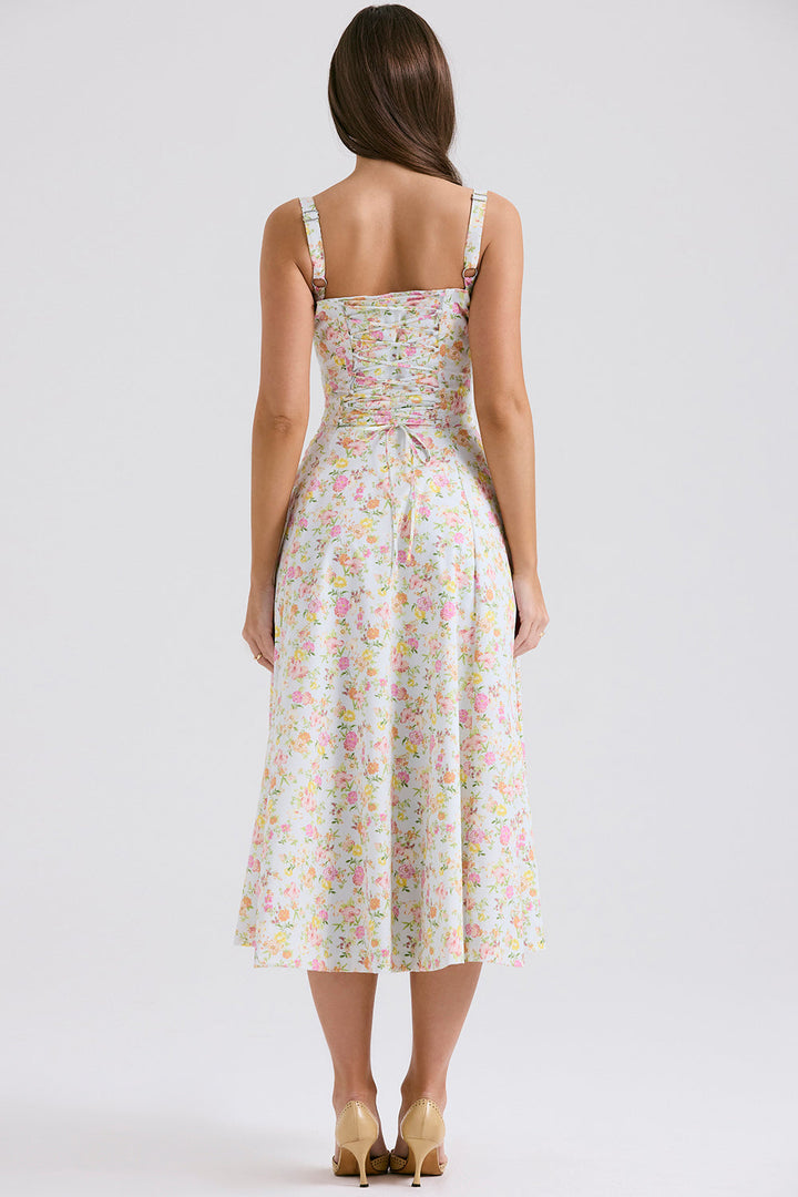Midikleid Anna – neue Edition mit Bustier aus Polyester, florales Muster