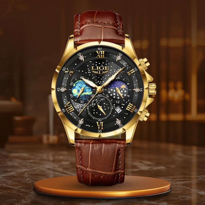 Elegante Mondphasen-Uhr