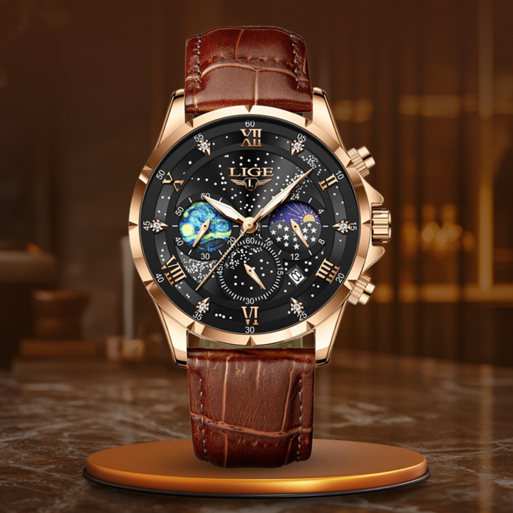 Elegante Mondphasen-Uhr
