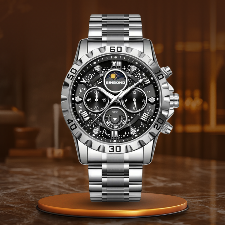 Luxus-Chronographenuhr mit Metallband
