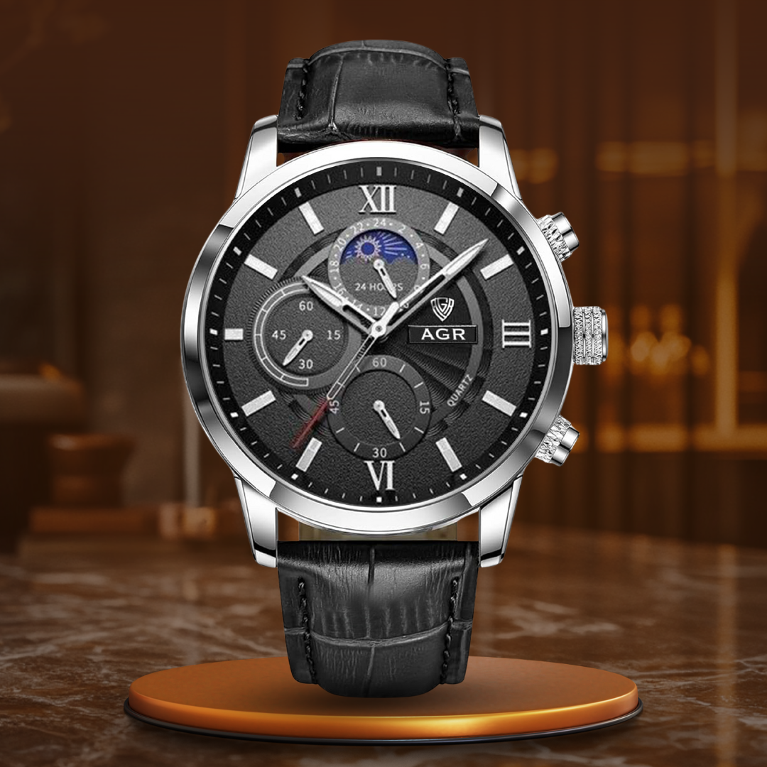 Luxus Leder Quarz Uhr