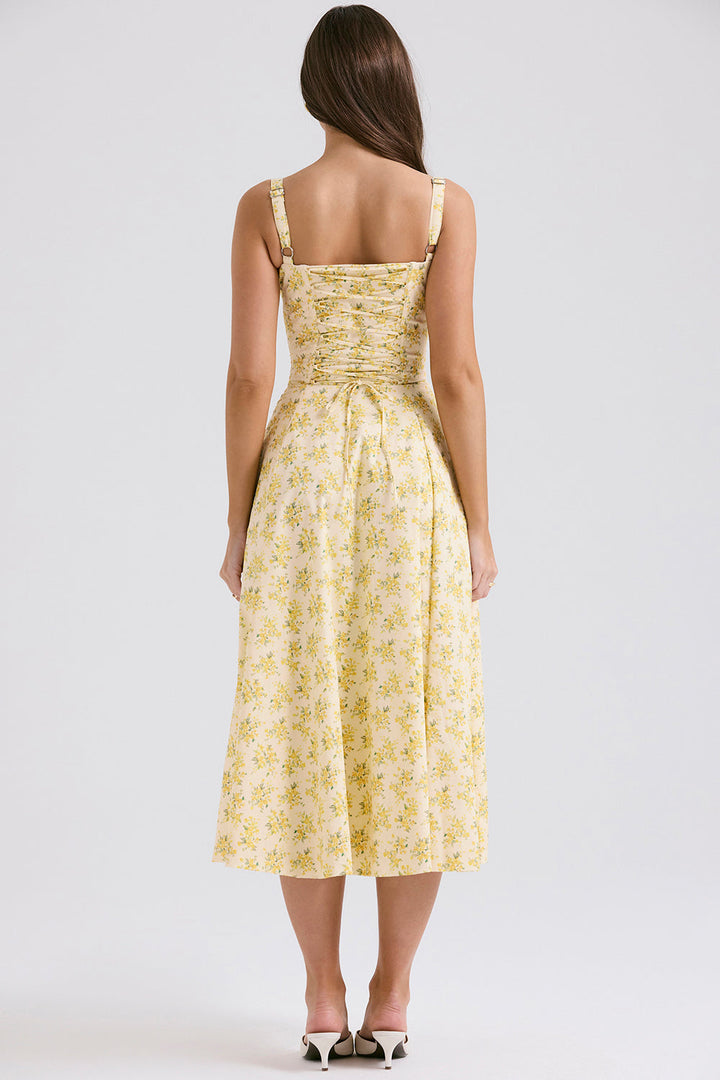 Midikleid Anna – neue Edition mit Bustier aus Polyester, florales Muster