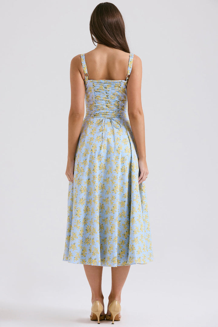 Midikleid Anna – neue Edition mit Bustier aus Polyester, florales Muster