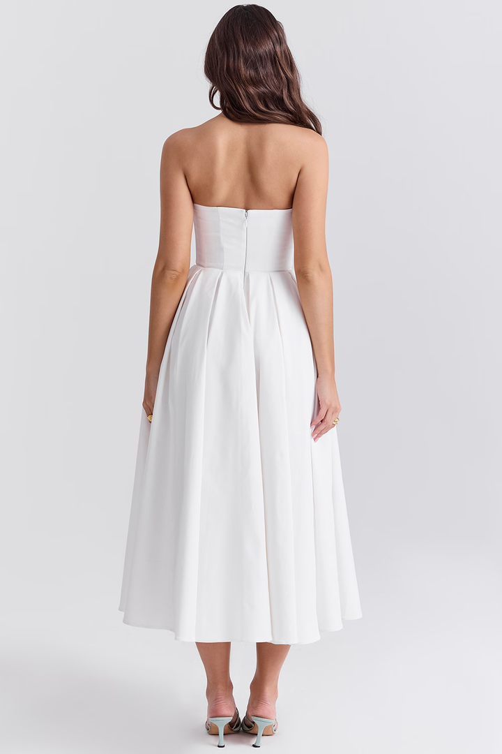 Midikleid Lea – mit floraler Stickerei aus Polyester