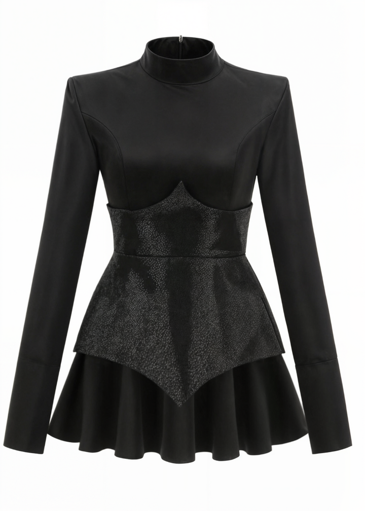 Charlotte | Pailletten-Patch-Minikleid
