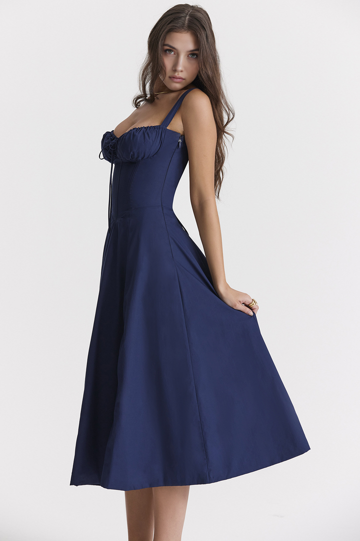 Midikleid Anna – neue Edition mit Bustier aus Polyester, florales Muster