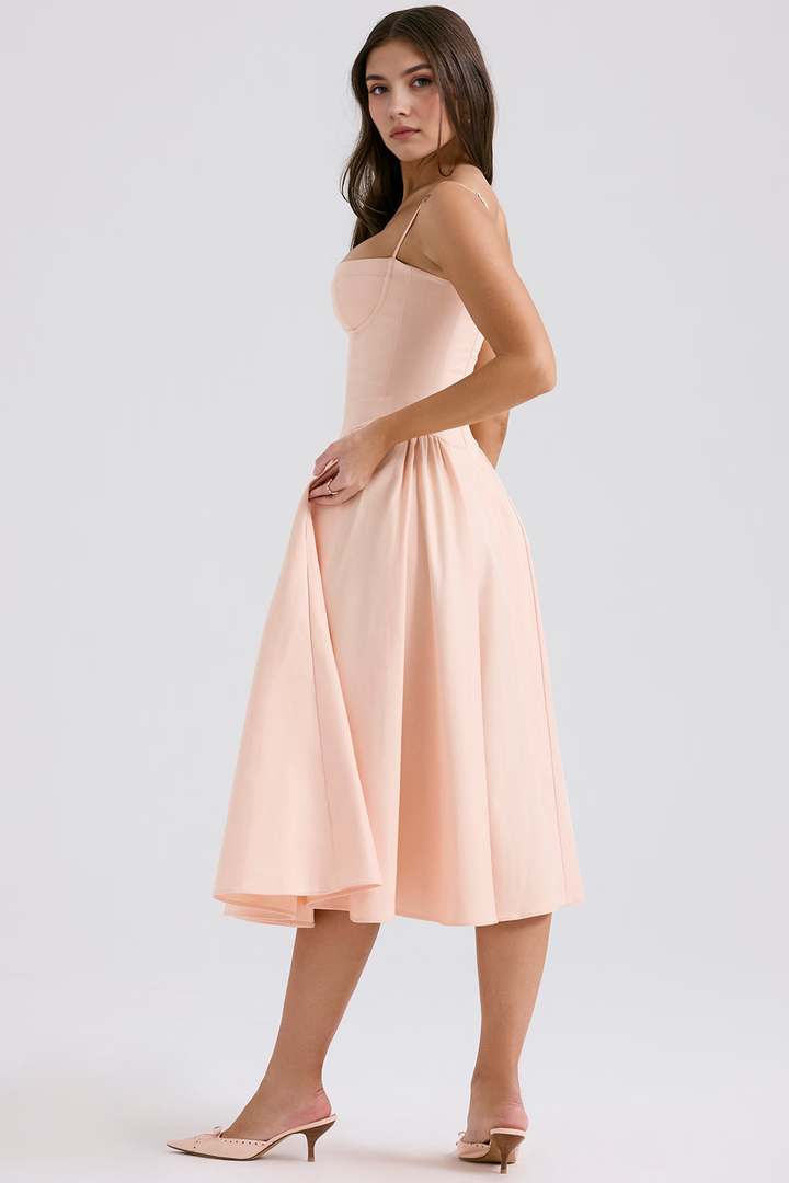 Midikleid Julia – mit Rüschen aus Polyester, romantischer Stil