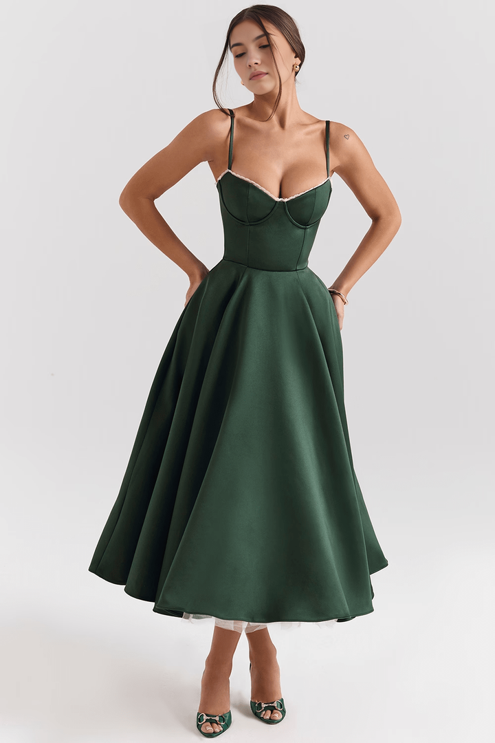Midikleid Elisa – doppellagiges Design aus Polyester