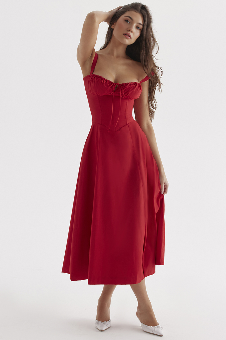 Midikleid Anna – neue Edition mit Bustier aus Polyester, florales Muster