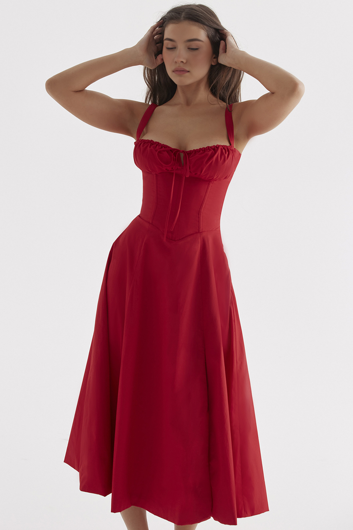 Midikleid Anna – neue Edition mit Bustier aus Polyester, florales Muster