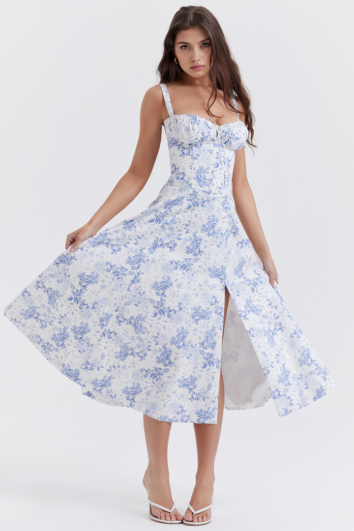 Midikleid Anna | mit Bustier-Oberteil aus Polyester