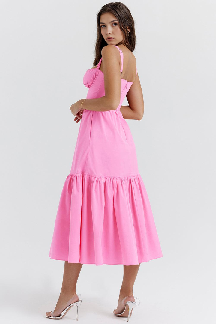 Midikleid Isabell – fließender Stoff aus Polyester, eleganter Stil